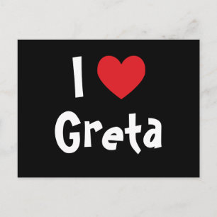 Carte Postale J'aime Greta