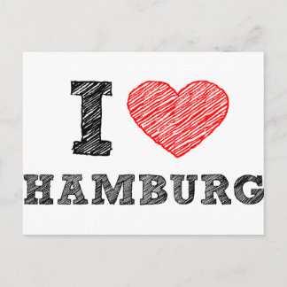 Carte Postale J'aime Hambourg