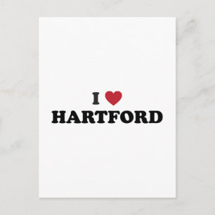 Carte Postale J'Aime Hartford Connecticut