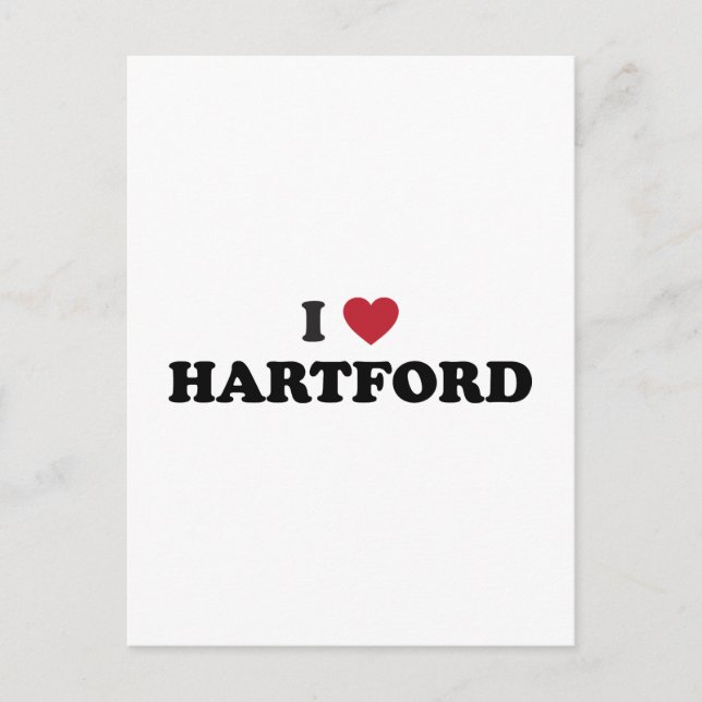 Carte Postale J'Aime Hartford Connecticut (Devant)