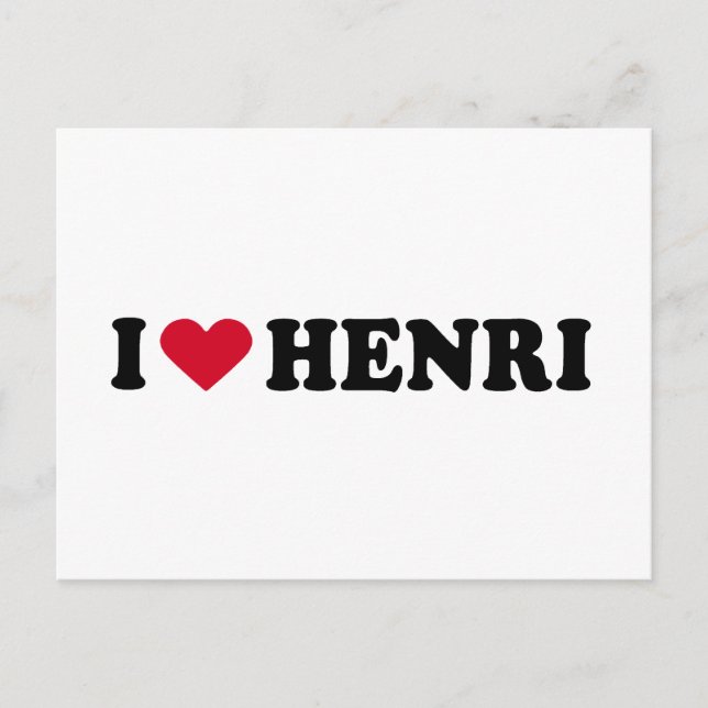 CARTE POSTALE J'AIME HENRI (Devant)