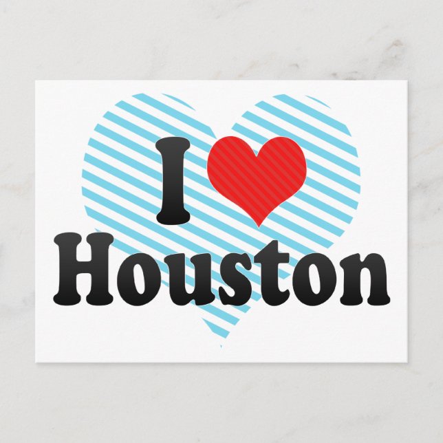 Carte Postale J'aime Houston (Devant)