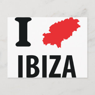 Carte Postale J'aime Ibiza icône de contour