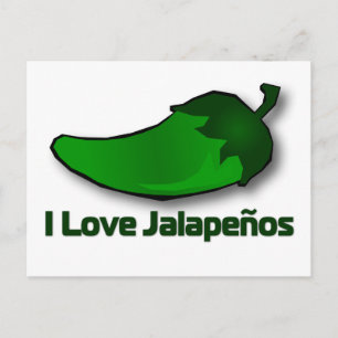 Carte Postale J'aime Jalapenos
