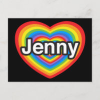 J'aime Jenny. Je t'aime Jenny. Cœur