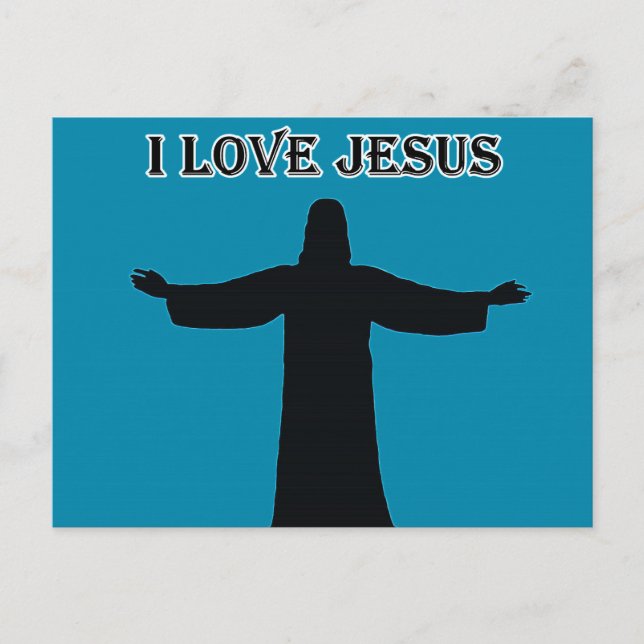 Carte postale j'aime jésus (Devant)