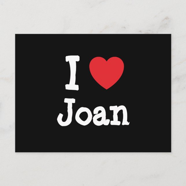 Carte Postale J'aime Joan coeur T-shirt (Devant)