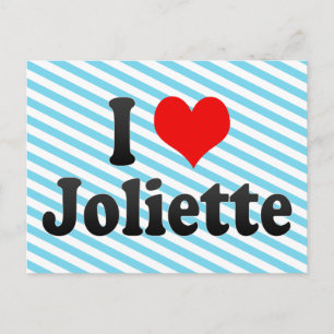 Carte Postale J'Aime Joliette, Canada. I Love Joliette, Canada