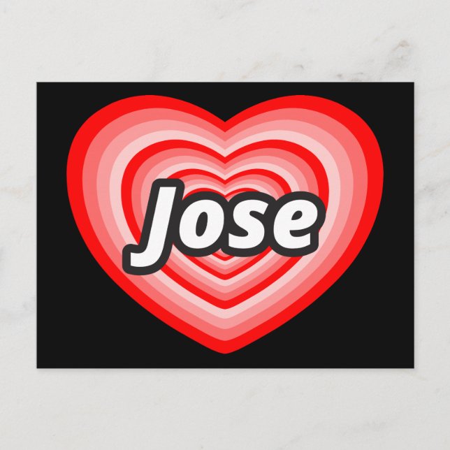 Carte Postale J'aime Jose (Devant)