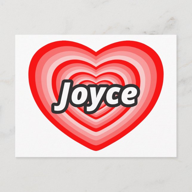 Carte Postale J'aime Joyce (Devant)