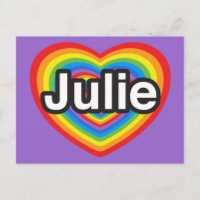 J'aime Julie. Je t'aime Julie. Cœur