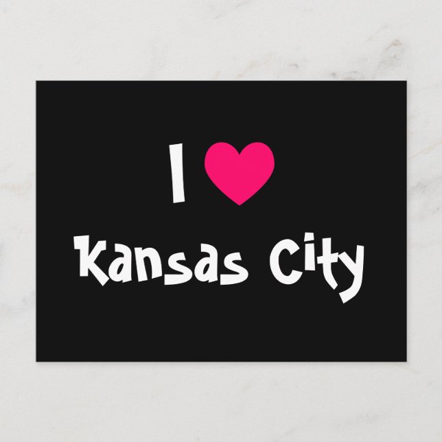Carte Postale J'aime Kansas City (Devant)