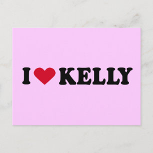 CARTE POSTALE J'AIME KELLY