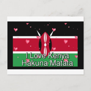 Carte Postale J'Aime ! Kenya Hakuna Matata
