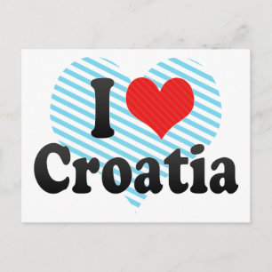 Carte Postale J'aime la Croatie