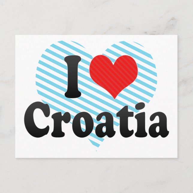 Carte Postale J'aime la Croatie (Devant)