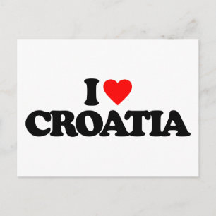 CARTE POSTALE J'AIME LA CROATIE