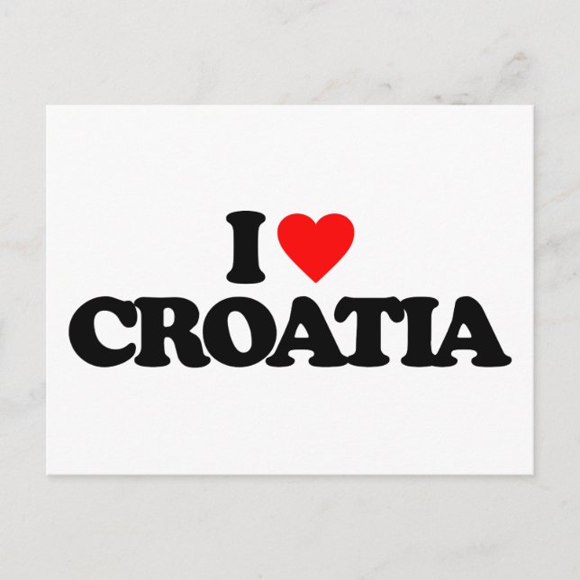 CARTE POSTALE J'AIME LA CROATIE (Devant)