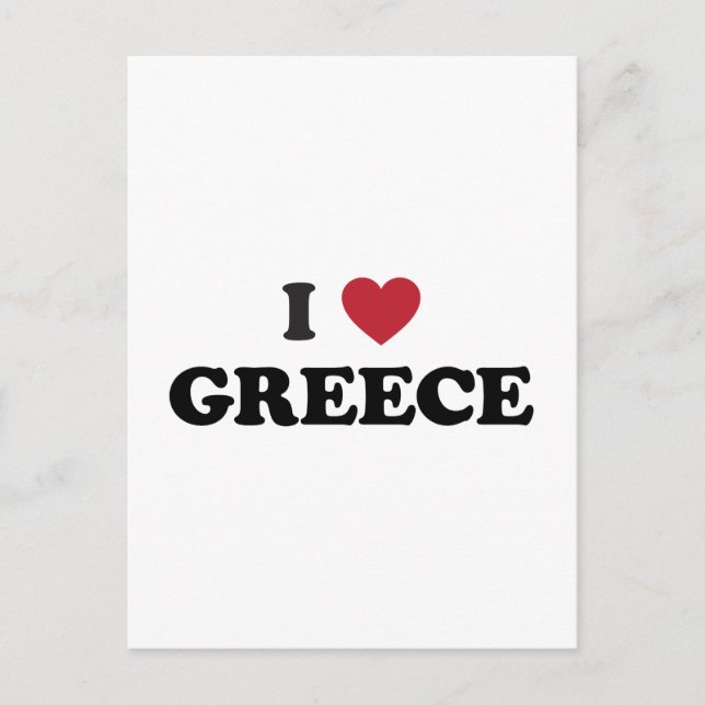 Carte Postale J'aime la Grèce (Devant)