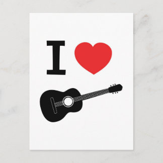 Carte Postale J'aime la guitare