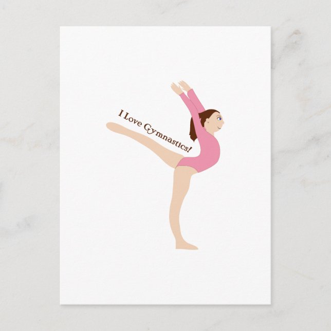 Carte Postale J'Aime La Gymnastique ! (Devant)