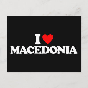 CARTE POSTALE J'AIME LA MACÉDOINE