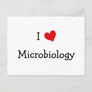 Carte Postale J'aime la microbiologie