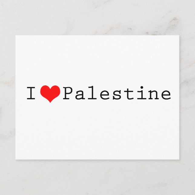 Carte Postale J'aime la Palestine (Devant)