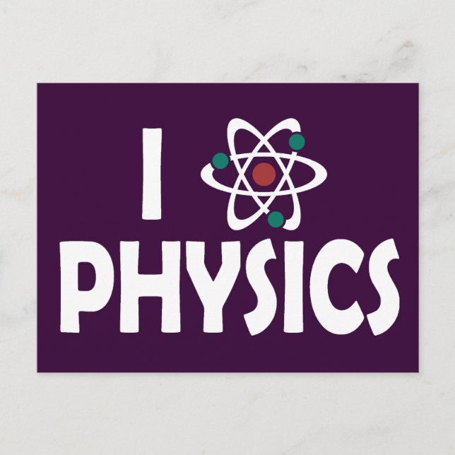 Carte Postale J'aime la physique (Devant)