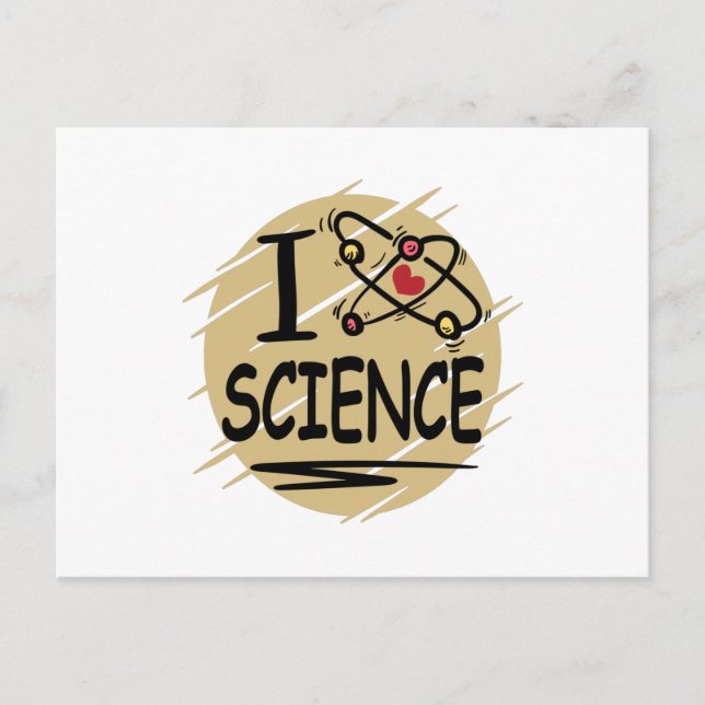 Carte Postale J'aime la science (Devant)