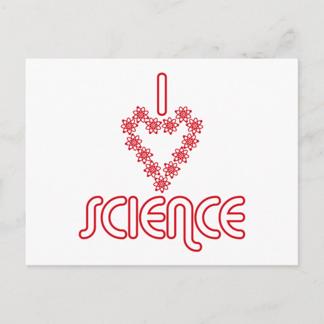 Carte Postale J'aime la science (Devant)