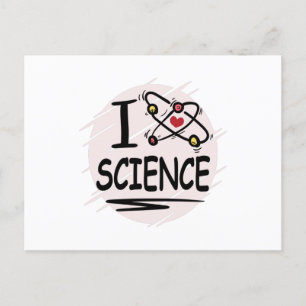 Carte Postale J'aime la science