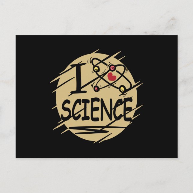 Carte Postale J'aime la science (Devant)