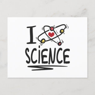 Carte Postale J'aime la science