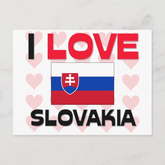 Carte Postale J'aime la Slovaquie (Devant)