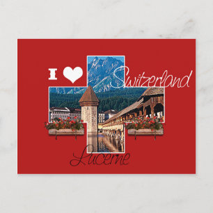 Carte Postale J'aime la Suisse