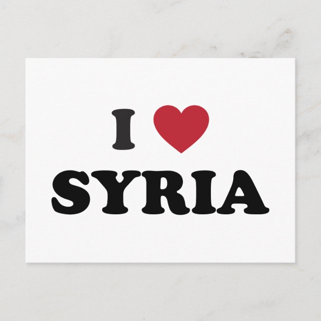 Carte Postale J'aime la Syrie (Devant)