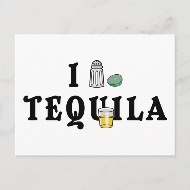 Carte Postale J'Aime La Tequila (Devant)