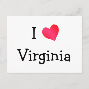 Carte Postale J'aime la Virginie