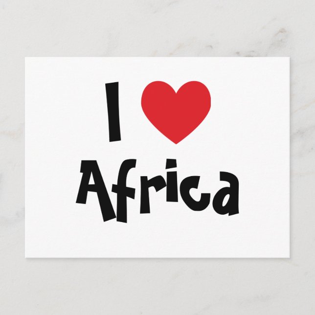 Carte Postale J'aime l'Afrique (Devant)