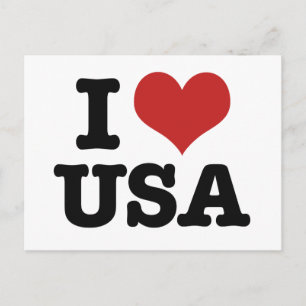 Carte Postale J'aime l'Amérique