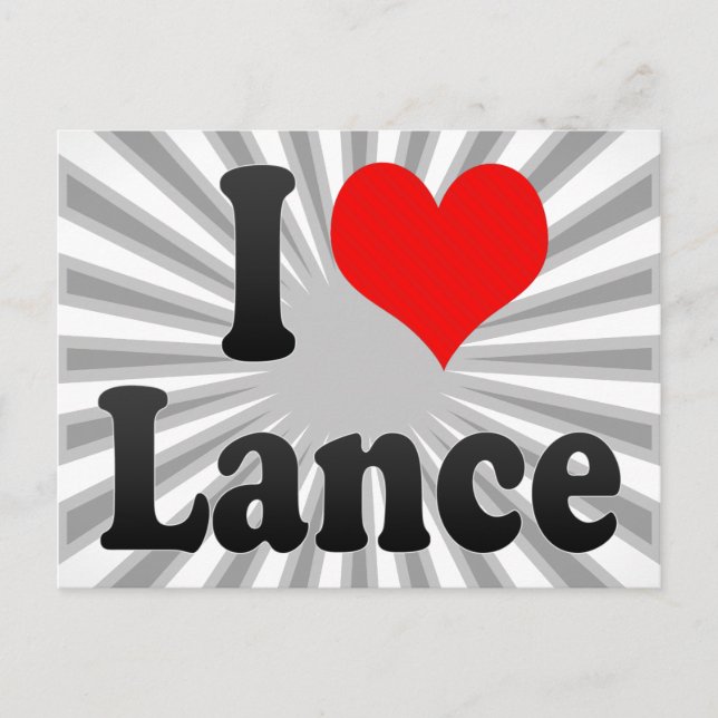 Carte Postale J'aime Lance (Devant)
