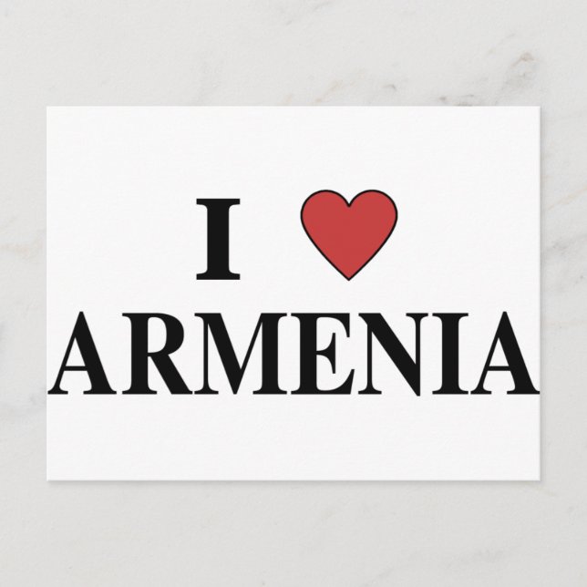 Carte Postale J'aime l'Arménie (Devant)