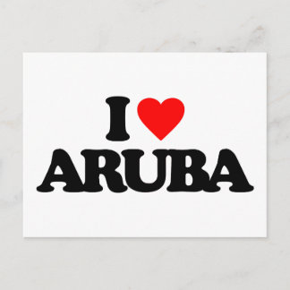 CARTE POSTALE J'AIME L'ARUBA