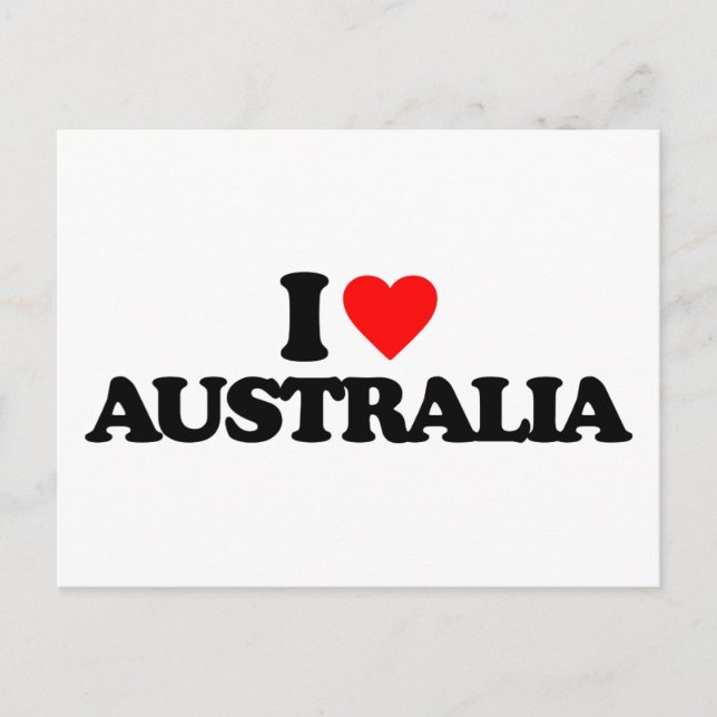 CARTE POSTALE J'AIME L'AUSTRALIE (Devant)