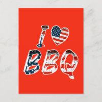 J'aime le barbecue, patriotique américain
