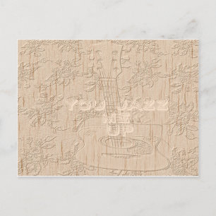 Carte Postale J'aime le bois brun Hakuna Matata