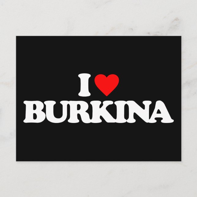 CARTE POSTALE J'AIME LE BURKINA (Devant)