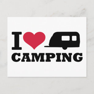 Carte Postale J'aime le camping