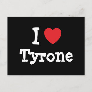 Carte Postale J'aime le coeur Tyrone personnalisé